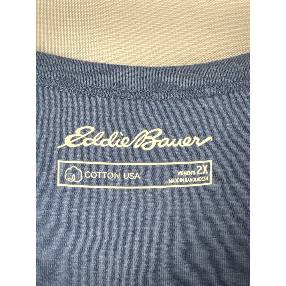 Women’s Eddie Bauer Size 2X Cornflower Blue Tank - Picture 5 of 6